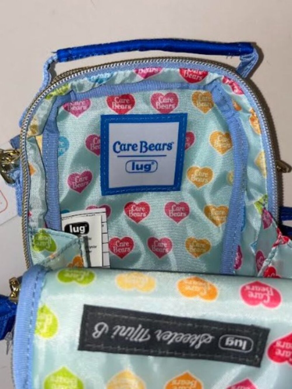 Lug Care Bears x Lug Skeeter Mini Bridge Crossbody Belt Bag Grumpy Bear Blue - Picture 9 of 12